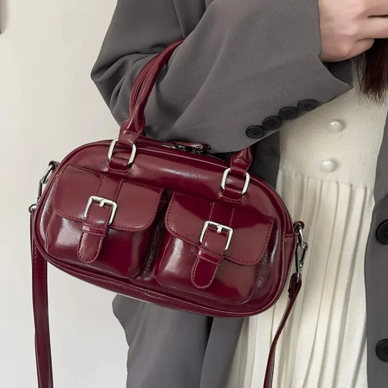 

Women's Korean Niche Minimalist Bowling Handbag - 2025New Trendy Stylish Elegant Casual Shoulder/Crossbody/Handheld Bag