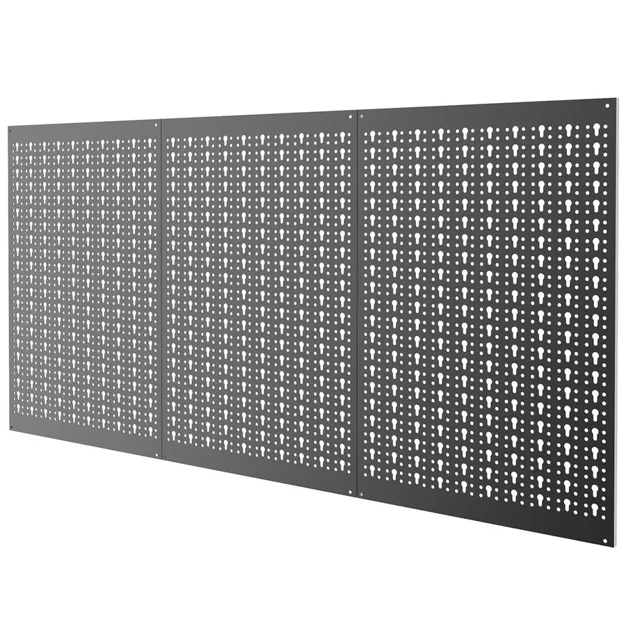 

3 PCS Metal Pegboard Panels for Garage Wall Utility Tools Storage Pegboard for Workbench, Modular Peg Board Tool Organizer Board