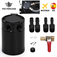 Universal Oil Catch Can Compact Baffled 2-Port Aluminum Reservoir Oil Catch Tank Fuel Tank Parts Two hole breathable Kettle