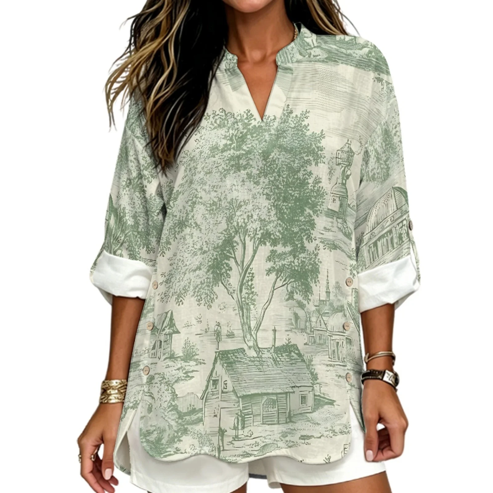 PENSTROLL Grüne Bluse mit Toil – S&S Watches & Jewelry Ho Chi Minh Bewertung und Preis