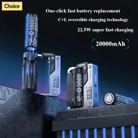 New 22.5W Cyber Mech 20000 MAh Detachable Mobile Power Fast Charging Clip External Battery Charger Suitable for iPhone Huawei