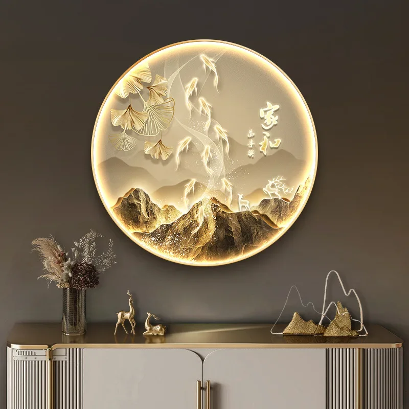 

Chinese Style Wall Painting Light | Modern Hanging Decor for Corridor & Aisle | High-End Interior Wall Lamp with Artistic Design
