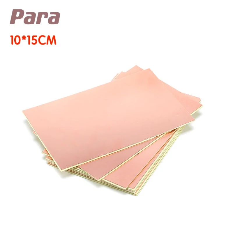 5PCS/LOT FR4 PCB 10*15cm Single Side Copper Clad Plate DIY PCB Kit Laminate Circuit Board 10x15cm 100x150x1.6mm