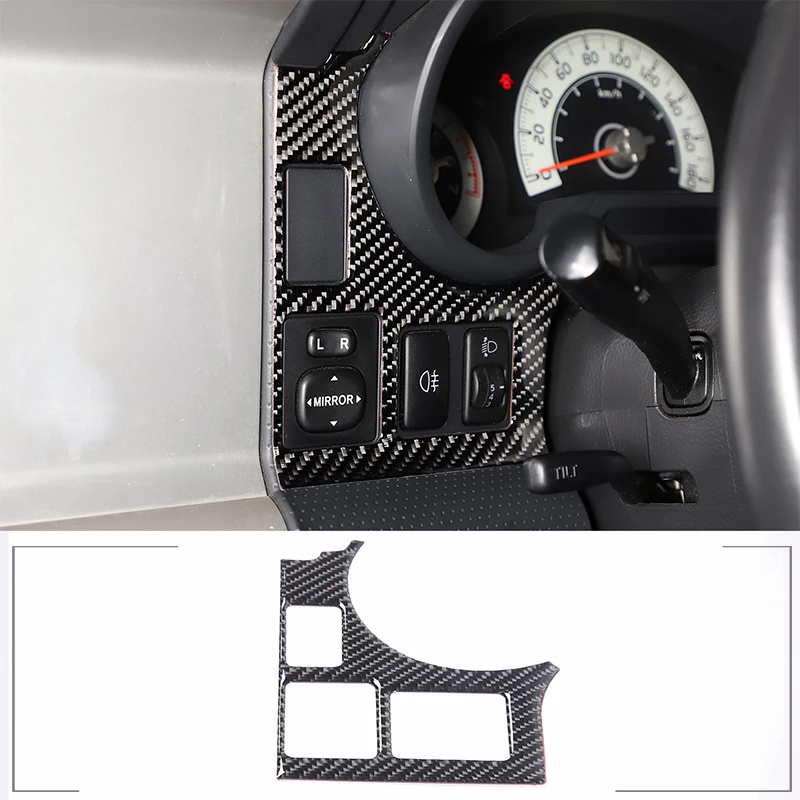 

Soft Carbon Fiber Car Mirror Adjustment Switch Frame Decorate Cover Stickers for Toyota FJ Cruiser 2007-2021 Accessories