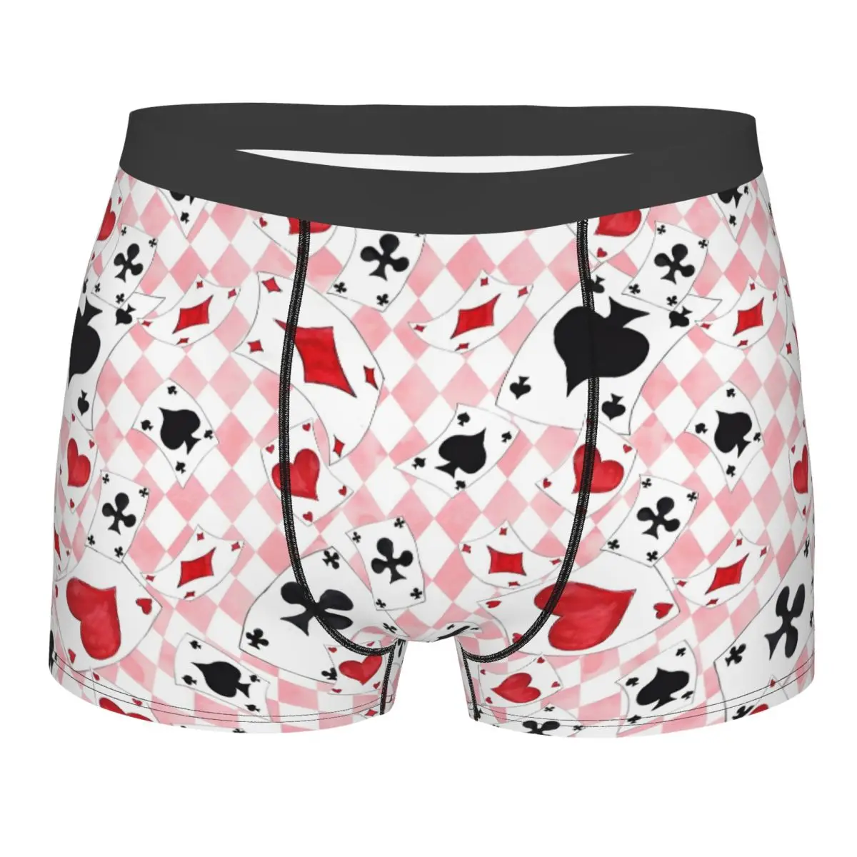 

Custom Alice In Wonderland Playing Cards Boxers Shorts Mens Movie Briefs Underwear Novelty Underpants