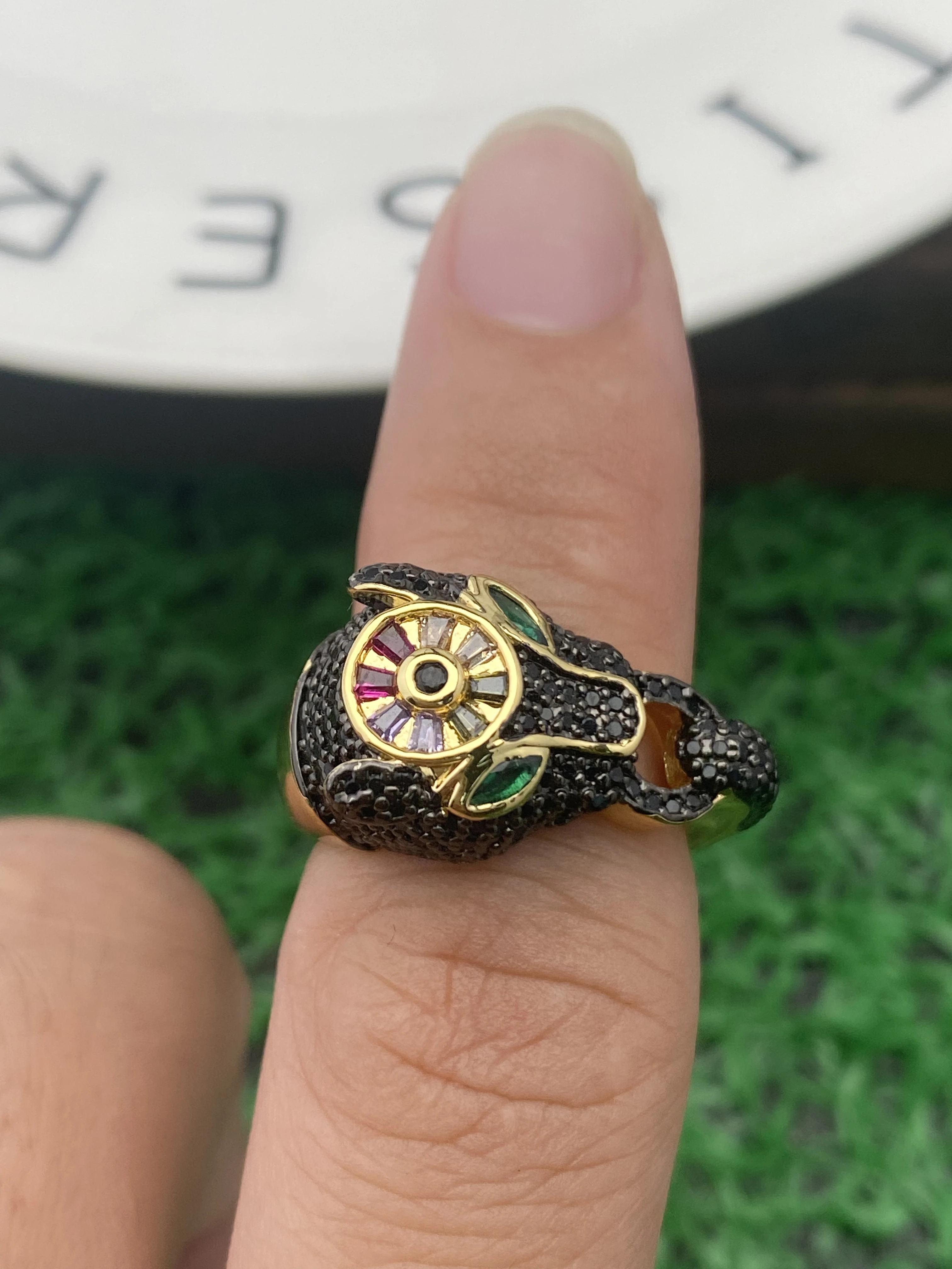 High Quality Luxury Unique Panther Leopard Head Rings Man Women Fashion Jewelry