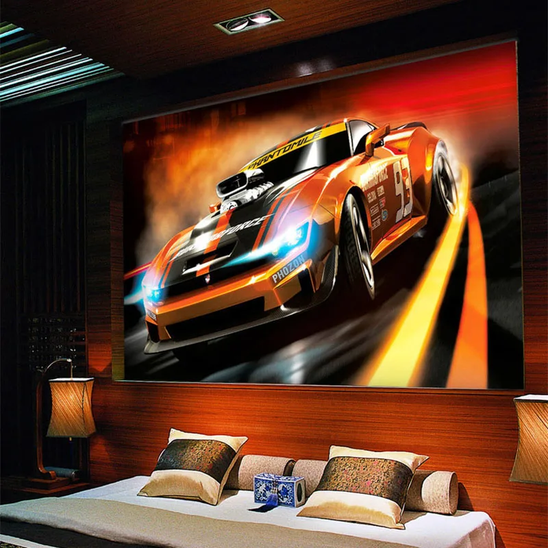 Photo Wallpaper Modern Creative Cartoon Car 3D Stereo Mural Living Room Bedroom Interior Design Wall Papers Papel De Parede
