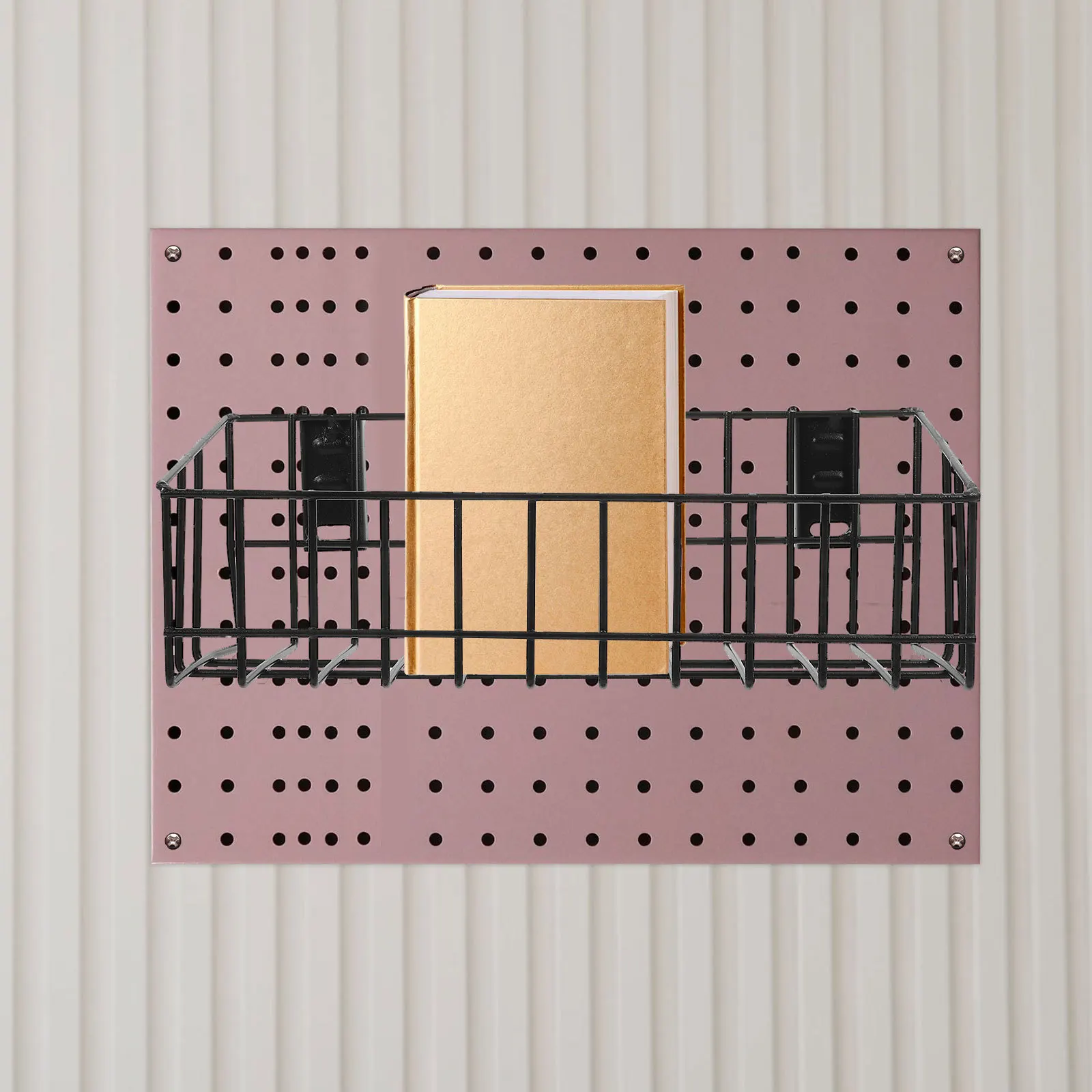 

Hanging Wire Basket Book Shelf Stainless Steel Modern Minimalist Lightweight Storage Rack for Office Home Kids Room Nursery