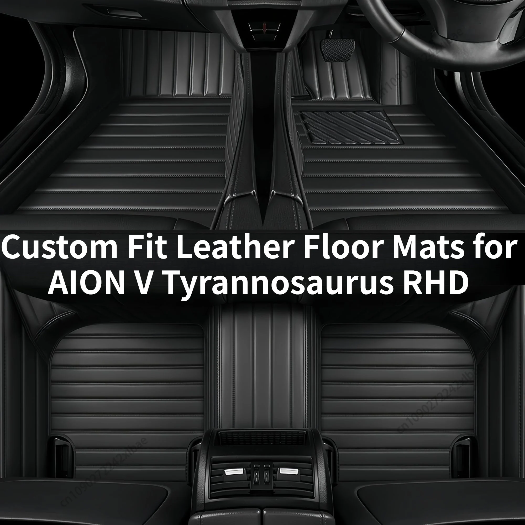 Tapis de sol de voiture en cuir véritable pleine surface, tapis de protection imperméables pour AION V Tyrannosaurus 2026 RHD, tapis de sol sur mesure