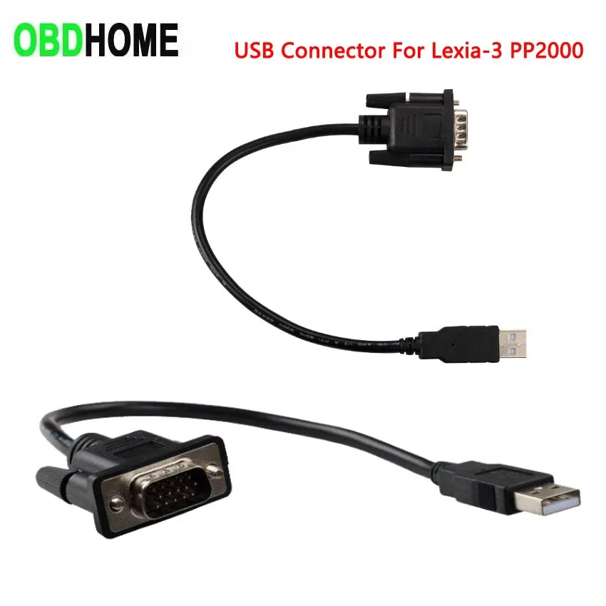 Short 30cm DB15 PIN DB 15PIN Cable USB Connector for Lexia-3 PP2000 Diagnostic Tool for Pegueot/Citroen PP 2000 Scanner Cord