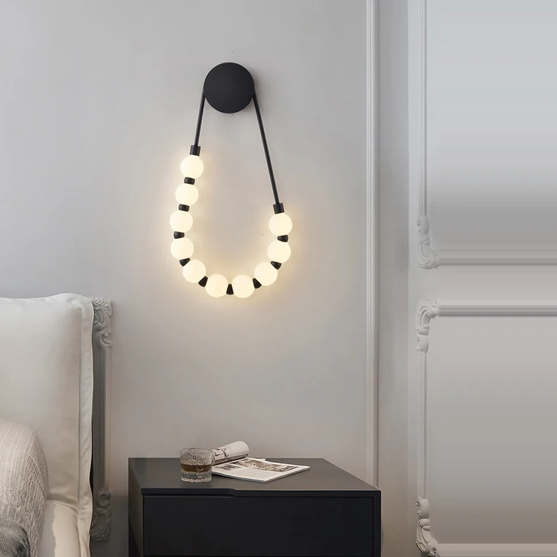 Lámpara LED de pared para decoración del hogar, candelabro de pared con diseño elegante para decoración de cabecera, tienda y sala de estar