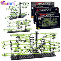 Luminous Marble Run Roller Coasters Toy Marbles Runs Maze Race Track Electric Track with Balls Physical Science Toys Wholesale