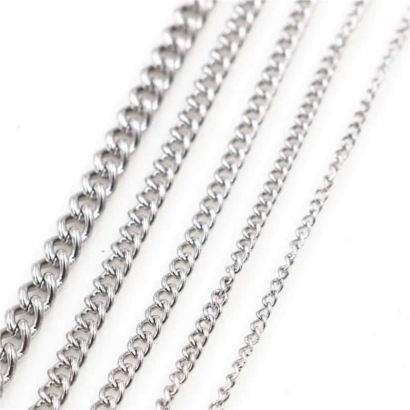 5 Meters/Lot Never Fade Thicken Stainless Steel Necklace Chains Bulk For DIY Jewelry Findings Making Materials Handmade Supplies