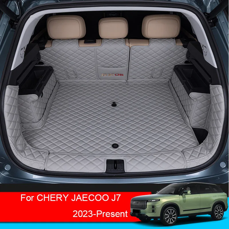 Car For Nappa Leather Rear Trunk Mat For CHERY JAECOO J7 2023-Present Cargo Liner Boot Mat Carpet Tray Protector Auto Accessory