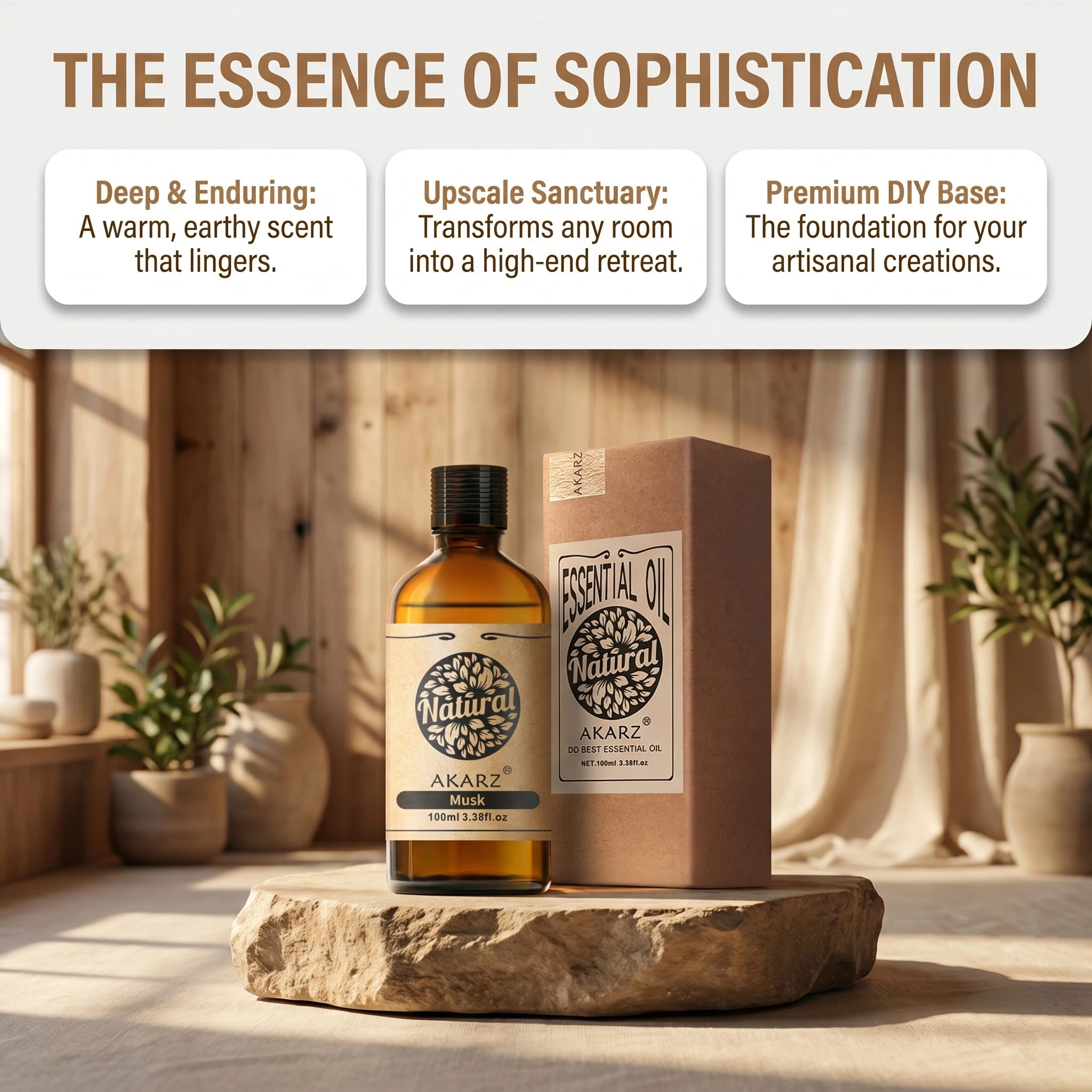 AKARZ Musk Essential Oil Natur - Sandalwood Perfume Oil 评论和价格
