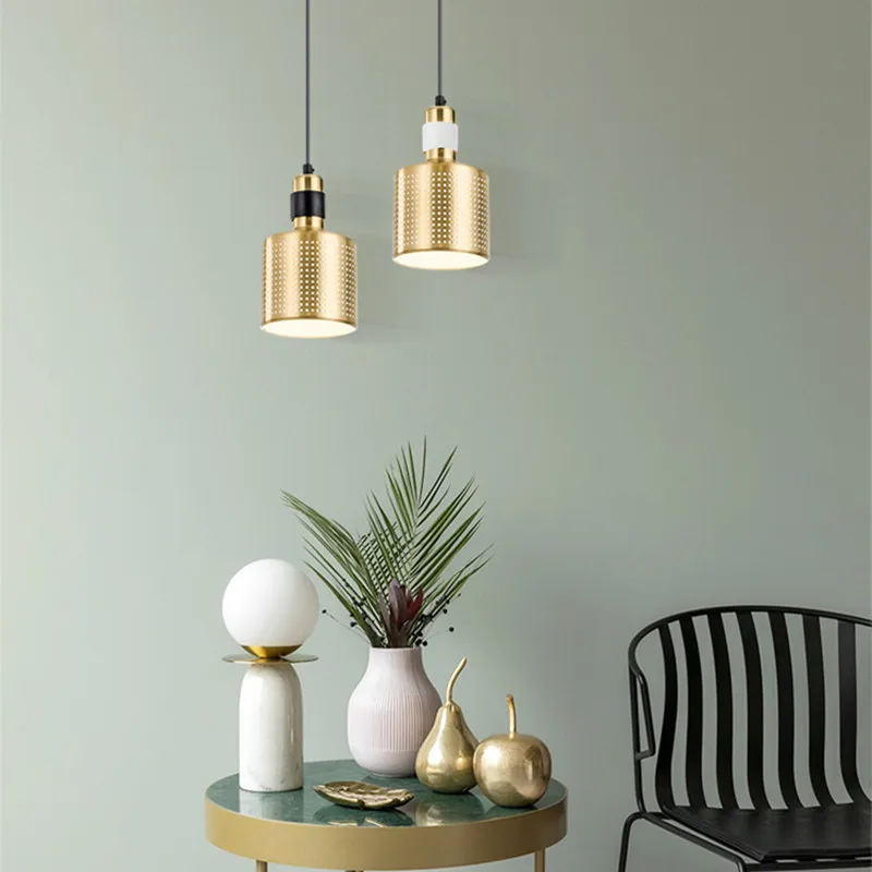 

Home Pendant Lights Bedroom Ceiling Lights Kitchen Lamp Shop Light Bar Chandelier Lighting Hotel Lamp Gold Shade Include Bulb