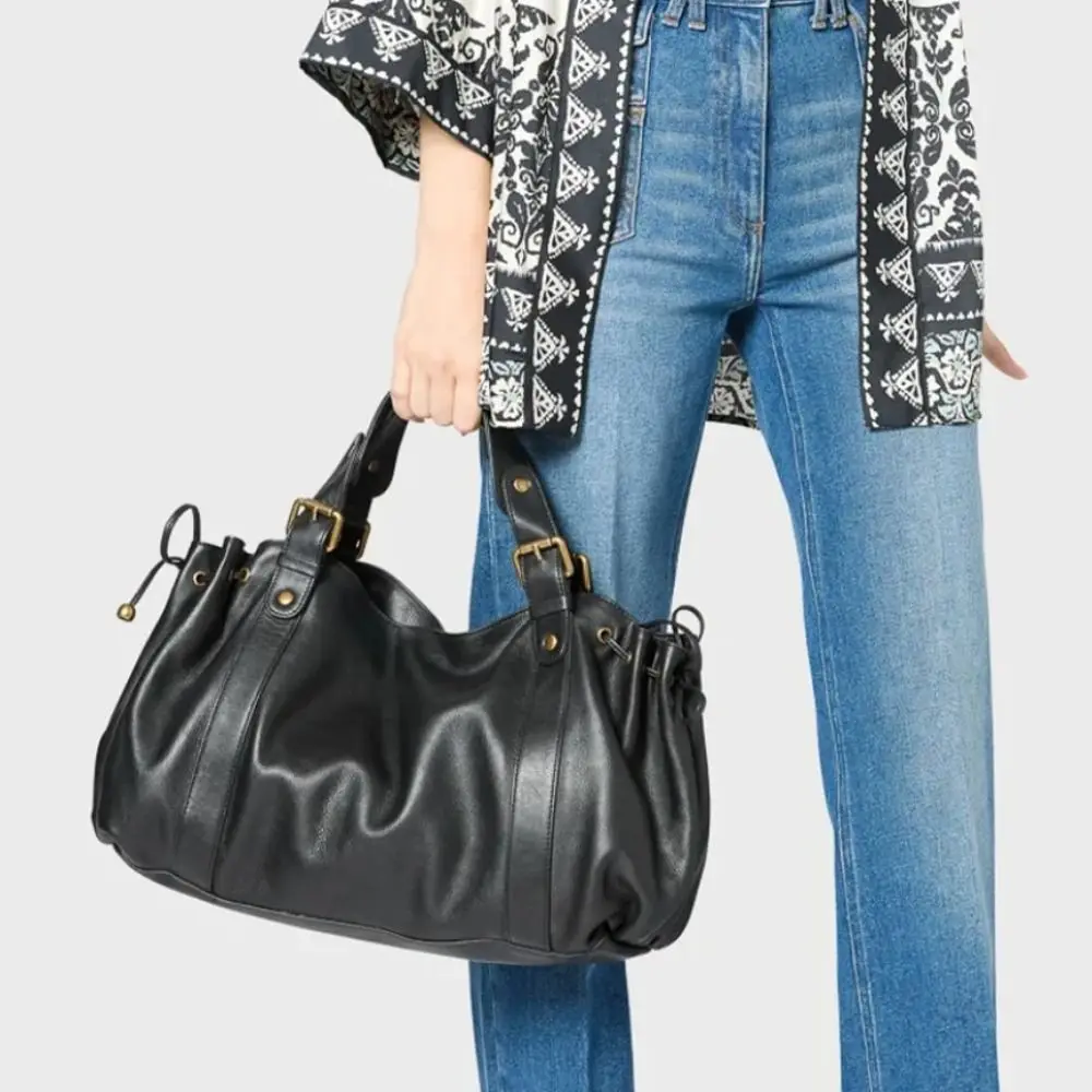 

Трендовая женская сумка черного кофе, большая вместительная сумка через плечо с верхней ручкой, бостонская сумка из мягкой искусственной кожи, универсальная рабочая сумка