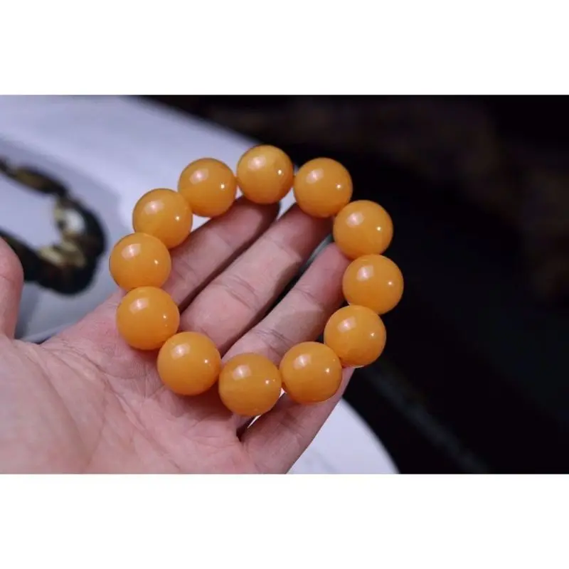 Natural Tibetan Yak , Old Material Golden Horn Bracelet, Unisex Buddhist , Collectible Ornament, Prayer Beads