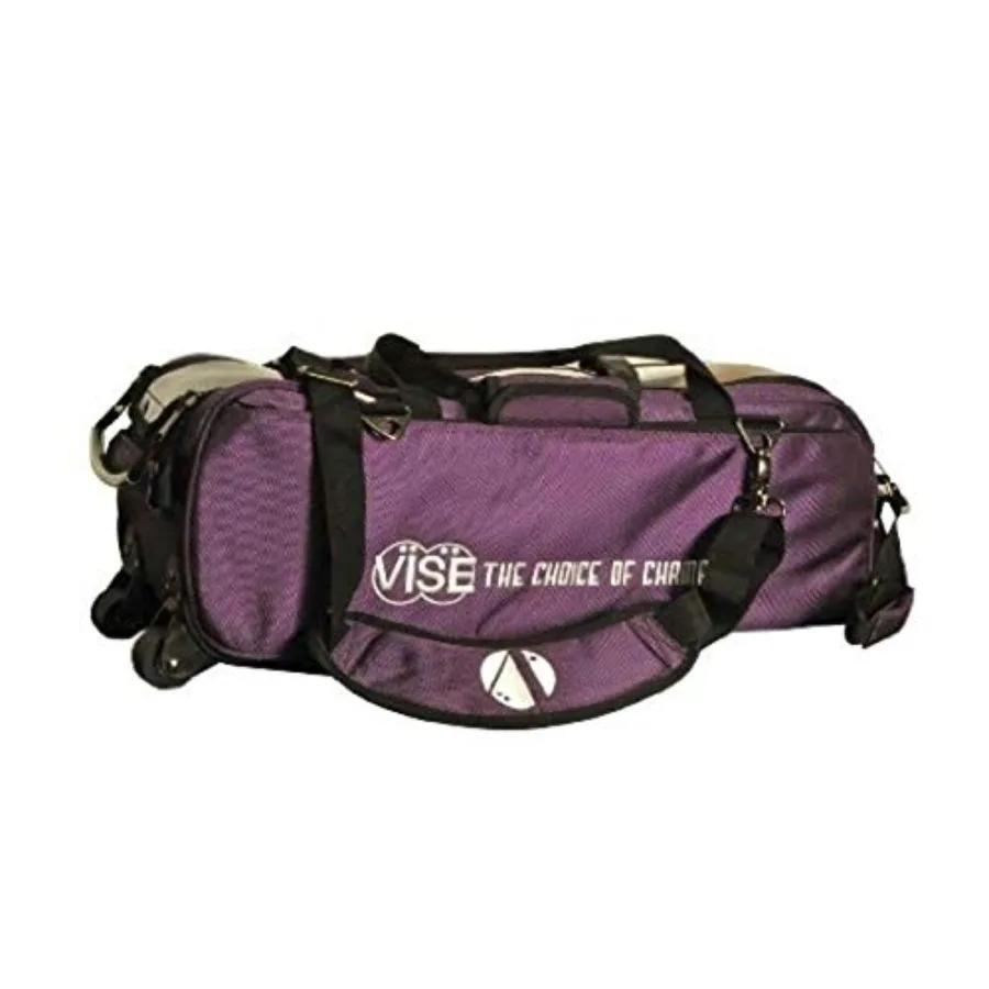 

Vise Three Ball Tote Roller Bowling Bag: Ideal for Tournament Players and Casual Bowlers Alike Features Durable Construction Sp