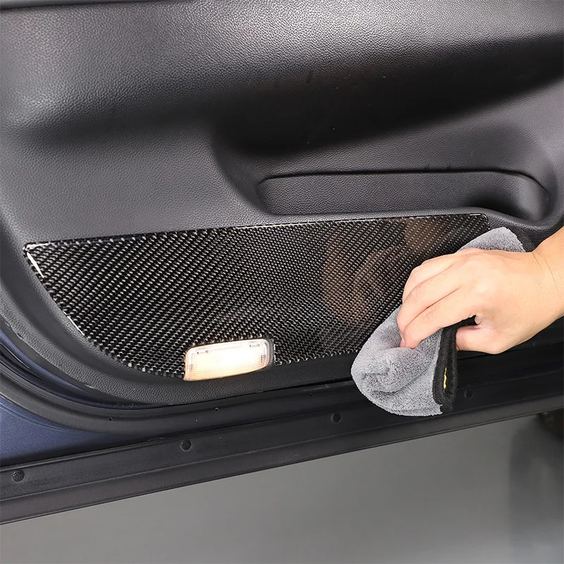 

For Infiniti G25 G35 G37 2007-2013 Car Front Door Anti-kick Panel Sticker Soft Carbon Fiber Interior Accessories