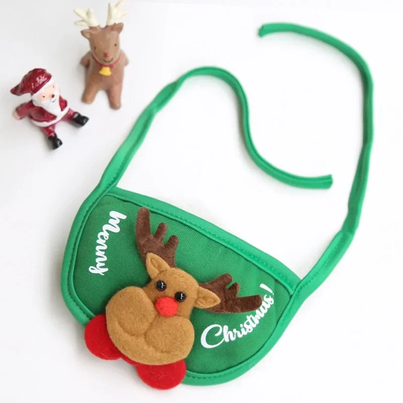 Dog Christmas XMAS Scarf Caps Bandana Cotton Washable Dog Scarf Bow Tie bibs Santa Costume Pet Cat Dog hat party Accessories