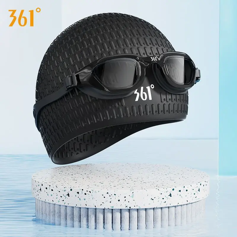 Adulta Professional Anti-fog UV Protection Swim Goggles Cap Waterproof Adjustable Silicone Surfing Glasses Nose Clip Earplugs