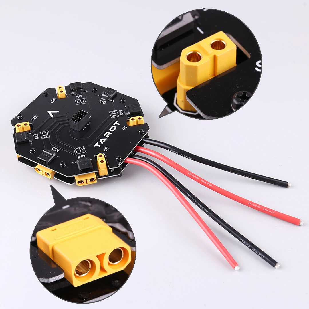 

Модуль управления распределением питания для машин защиты растений Tarot, высокотоковая распределительная плата 12S 480A, высокоточный токовый блок TL2996