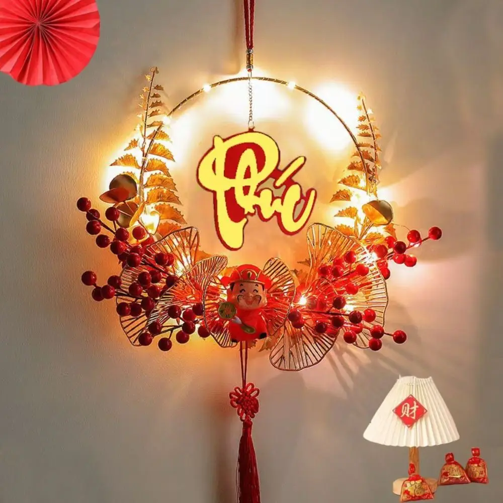 Trendy Vietnamese Lunar New Year Pendant Festive Blissful Hanging Wreath Pendant Lucky Door Home Decor for 2025