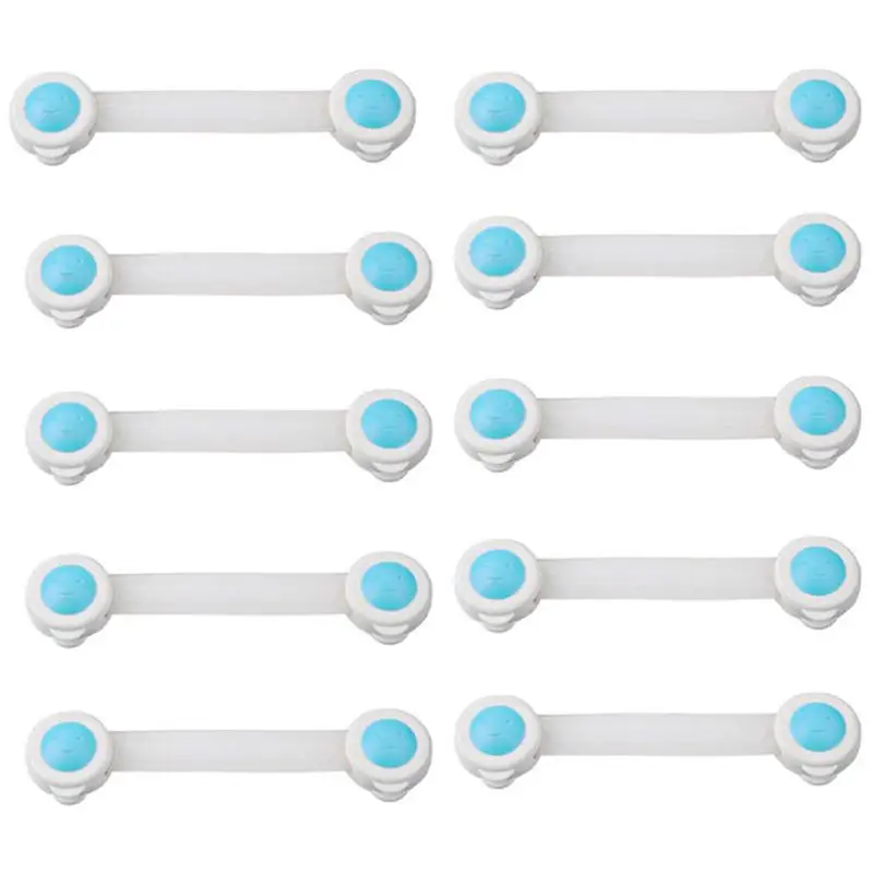 10 adet Çocuk Güvenliği Dolap Kilidi Bebek Güvenlik Koruyucu Kapı Buzdolabı Engelleyiciler Plastik Dolaplar için Kilit Çocukların Açamayacağı