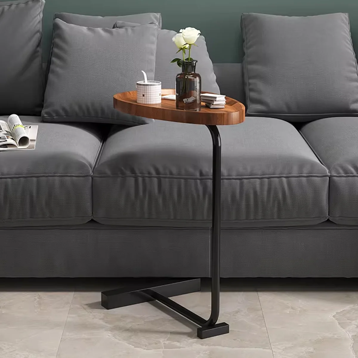 C-образный журнальный чайный столик