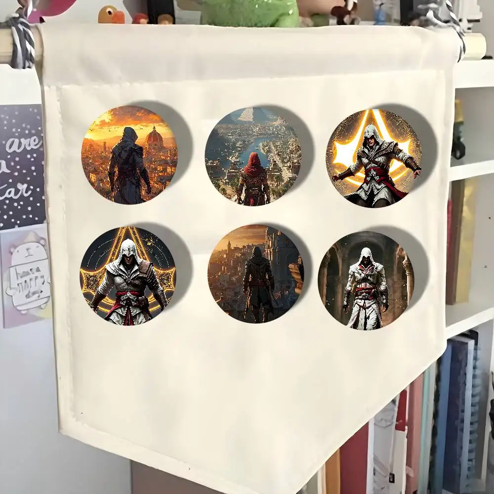 لعبة قاتل S العقيدة دبابيس الإبداعية مضحك جولة المفاجئة في بروش شارة ظهره قبعة اكسسوارات مجوهرات هدايا لصديق #3