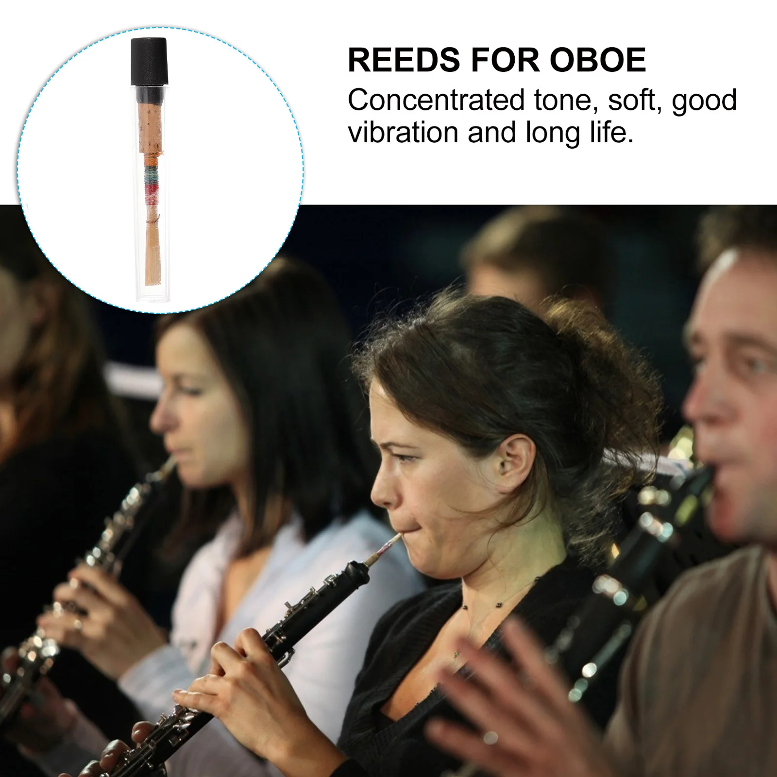 

Professional Oboe Reed C-Tone Small Handmade Compact Replacement Reed Practical Oboe Instrument Accessory Hautbois Reeds