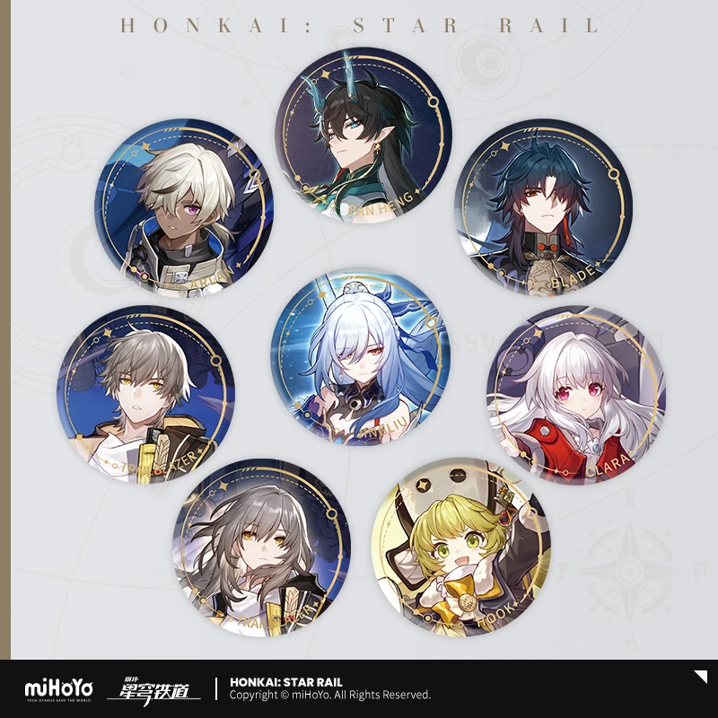 MiHoYo Official Genuine Honkai Star Rail Jingliu Blade Tinplate Badge Original Authentic Series Badge Blade Kafka Birthday Gifts