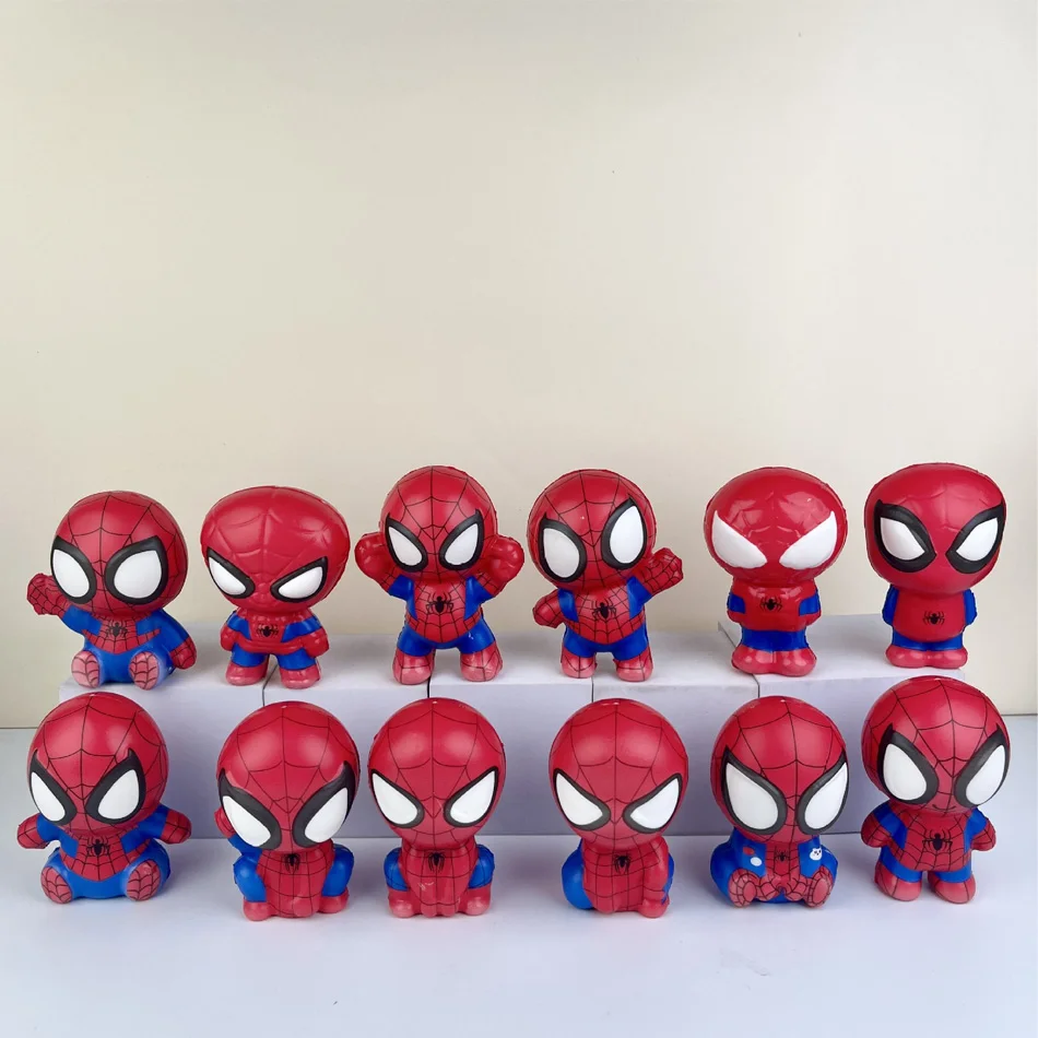 Bestseller Spider-Man Squishy Spielzeug, PU Langsam Aufsteigendes Stressabbau-Quetschspielzeug, Anime-Ornament, Fidget Toy Knisternde Squishies – Detail 9