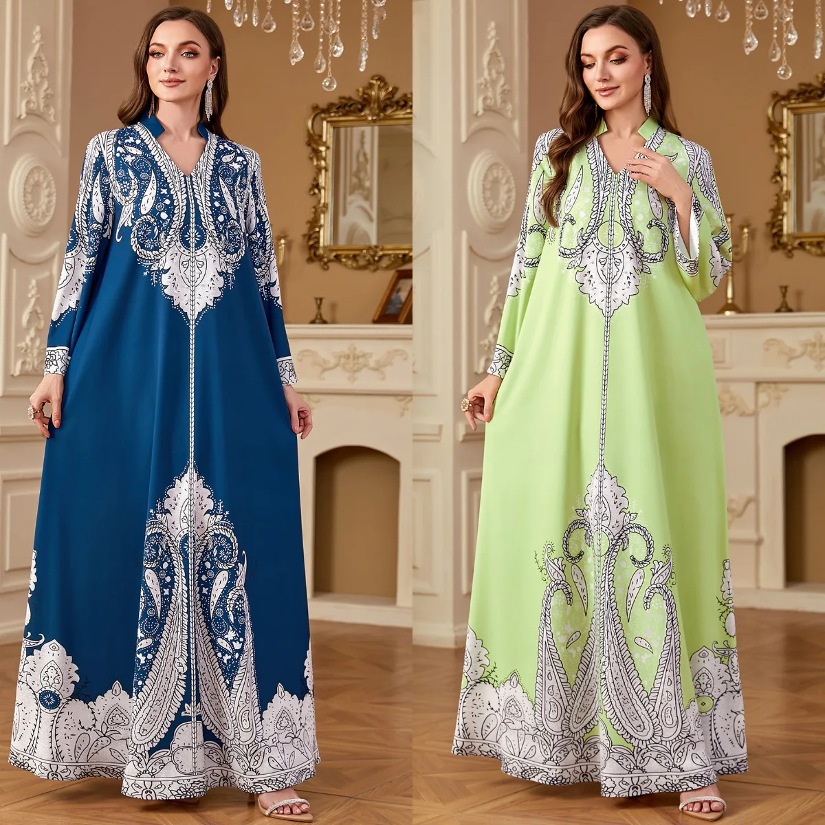 

Eid women dress Muslim Abaya Vestidos Largos Party caftan Jalabiya Ramadan Long Dresses dubai Abayas Kaftan Arab Long Robe 2025