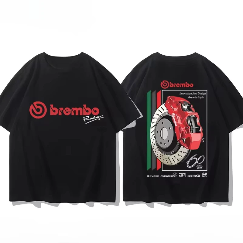 Brembo Brake Caliper Car Refit Enthusiast Short Sleeve Men's and Women's Pure Cotton T-shirt 2024 Trend