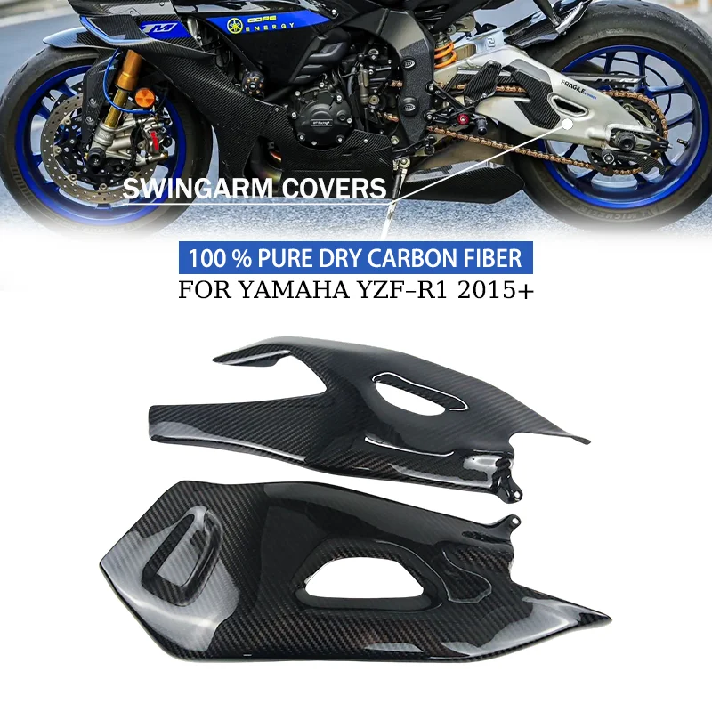 

ДЛЯ YAMAHA YZF-R1 R1M 2015-2025 настоящий углеродное сухое углеродное волокно аксессуар для мотоцикла, защитные чехлы для маятника, комплект обтекателя