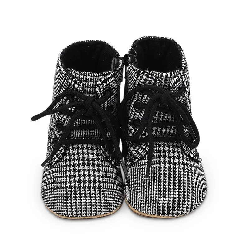 Baby Side Zipper Soft Sole Non-Slip Walking Shoes Baby High Top Comfortable Casual Shoes 0-2 Years Old Newborn Baby Shoes