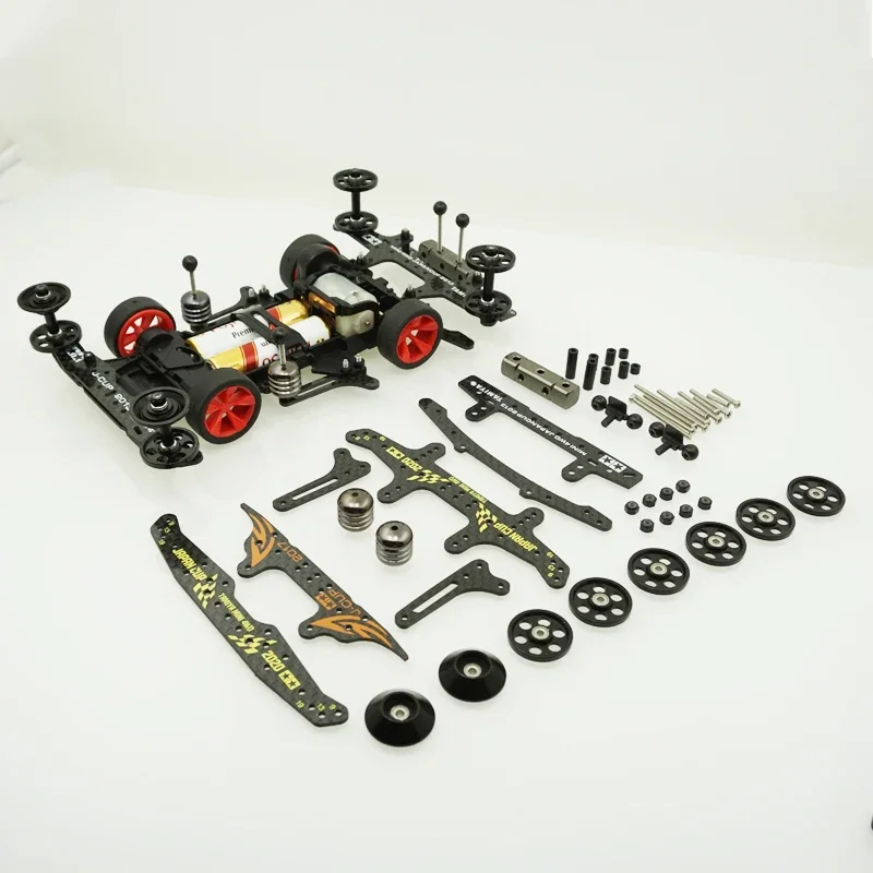 self made Tamiya mini 4WD carbon front rear break roller spancer damper full newer setting for VZ chassis 324