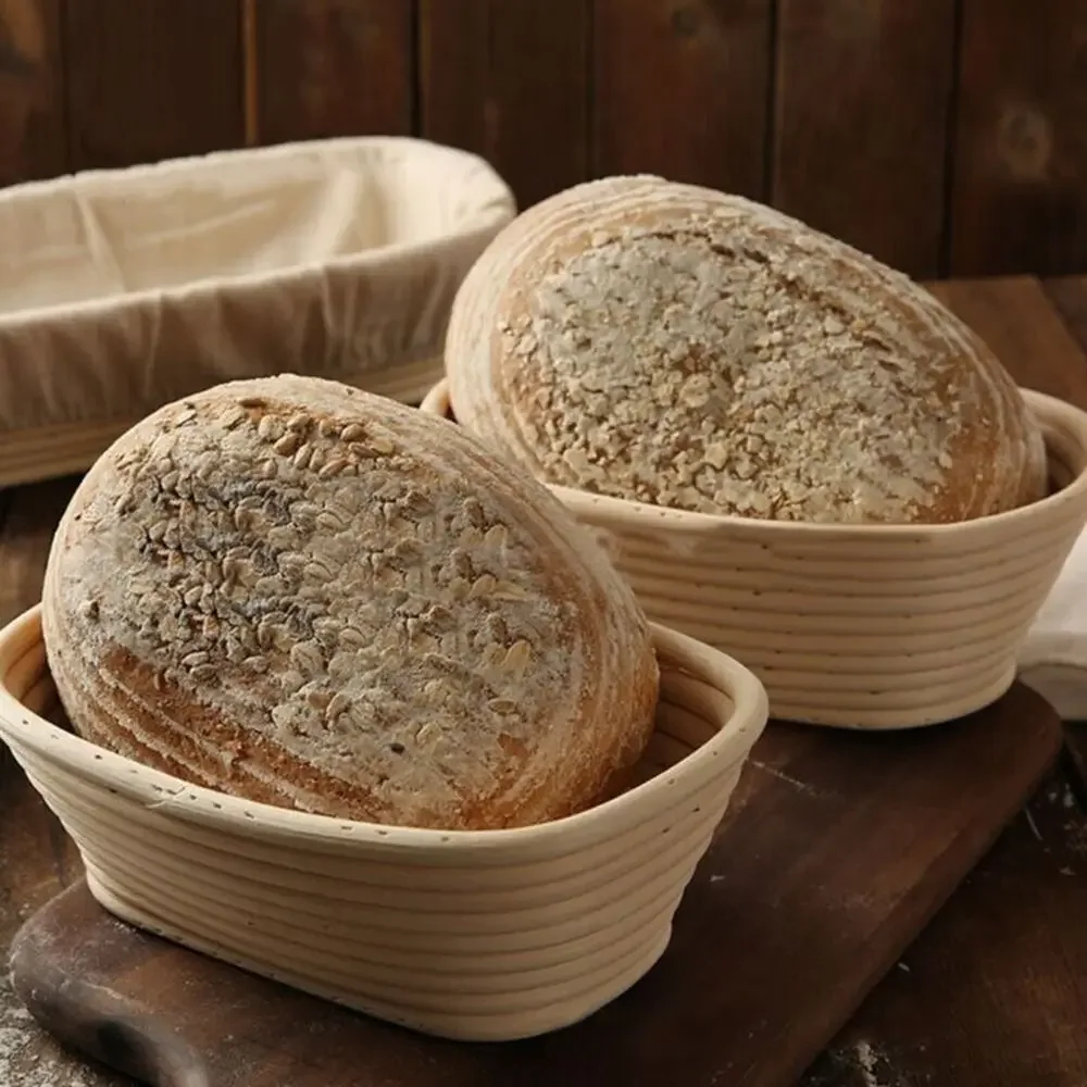 Bread Proofing Proving Wicker Rattan Basket Bread Fermentation Liner Baskets Dough Rising Long Banneton Brotform Baking Supplies