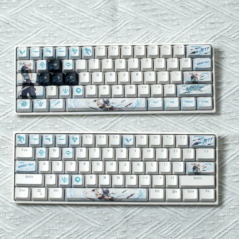 Valorant Keycaps 29 Keys Pbt Anime Game Theme Keycaps All Heroes Optional Heat Sublimation Cross Axis Mechanical Keyboard Keycap view 2