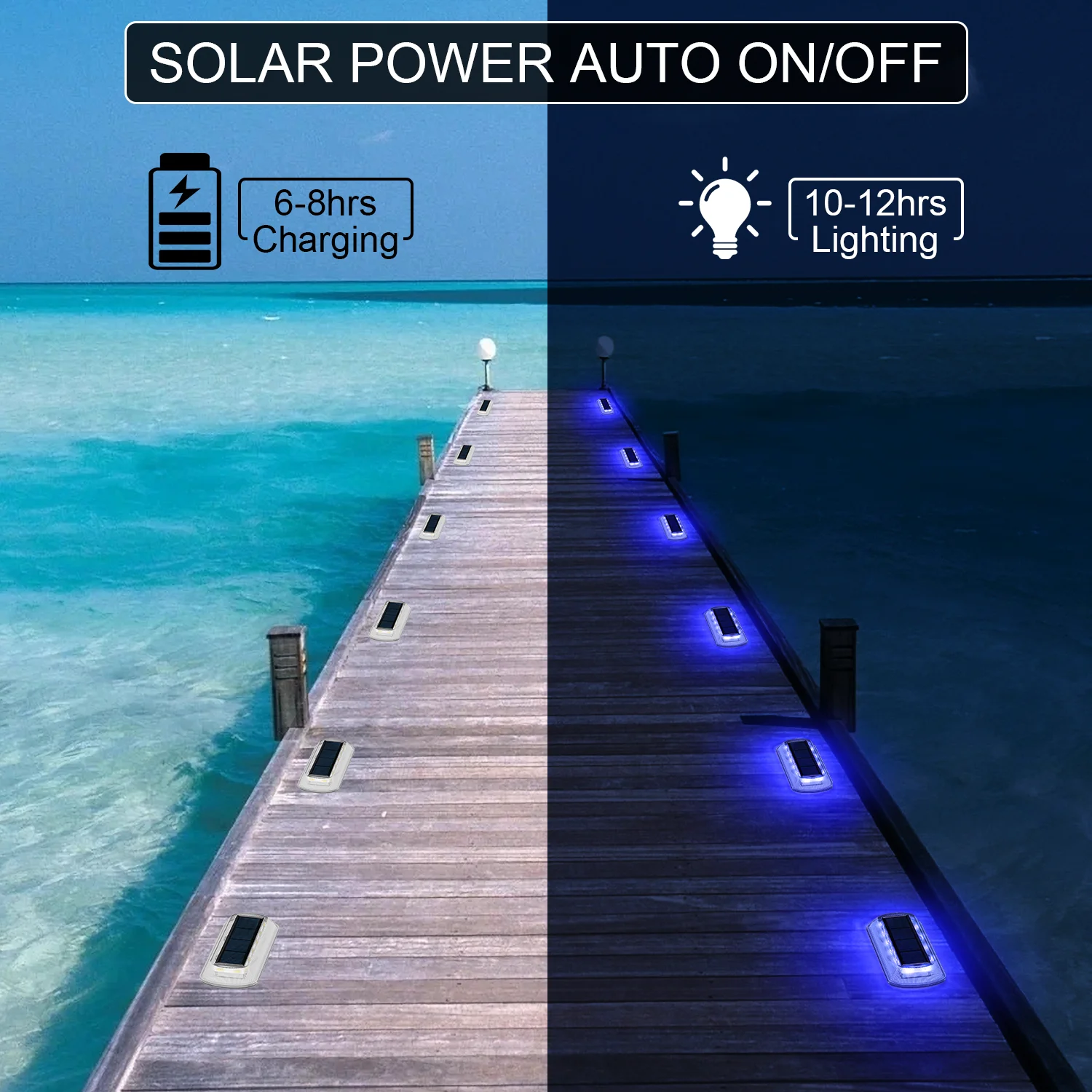 Imagem -03 - Outdoor Solar Enterrado Luzes Impermeável Jardim Decor Holofotes Solar Lâmpada Subterrânea Pátio Caminho Decking Luz 16led Pcs