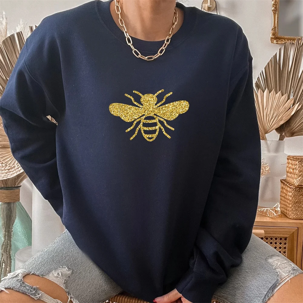 

Bee Sweatshirt, Honey Bee Gift Unisex size Loose Fit, Bumble Bee Jumper, Nature Lover Gift for Mother's Day, Gift for her, mum