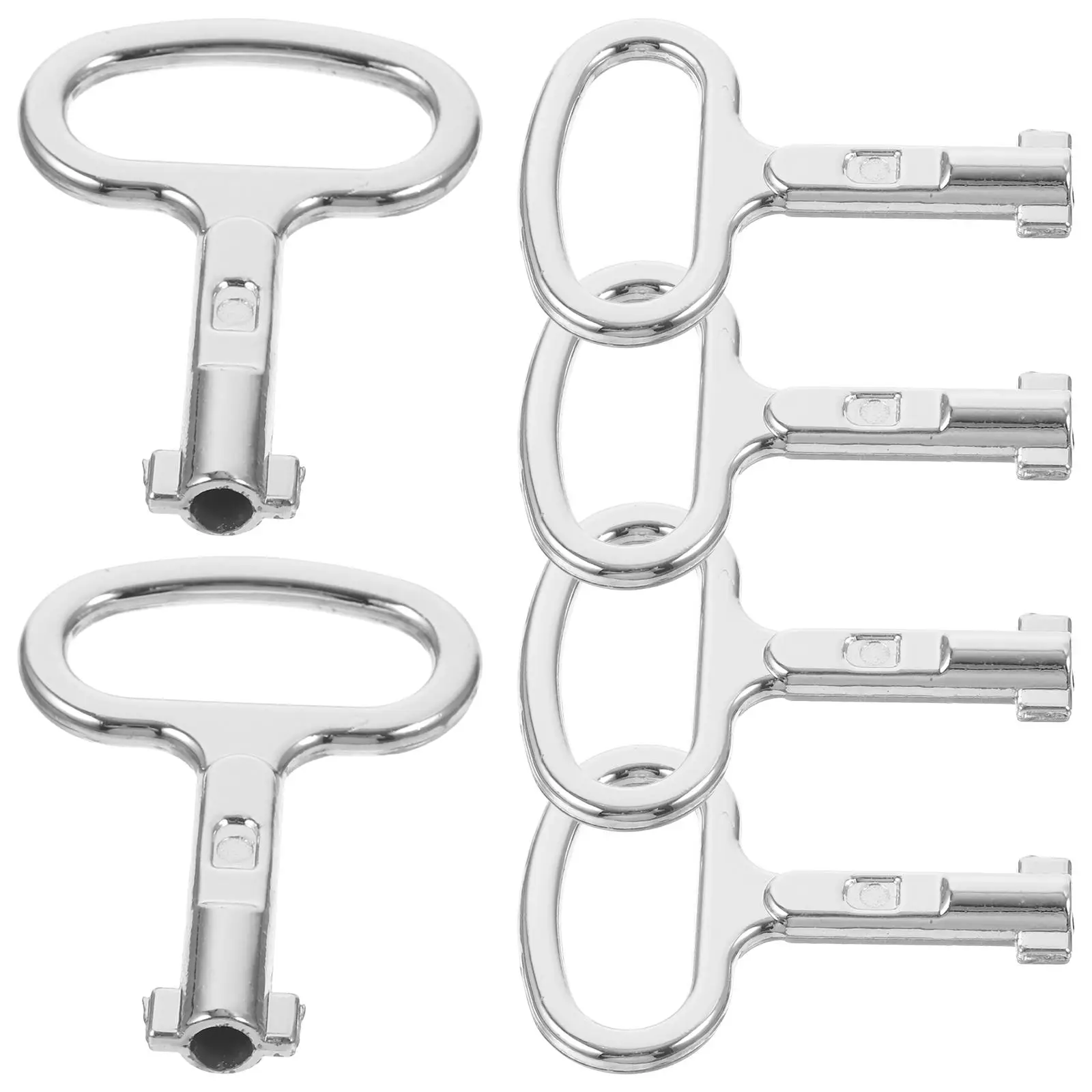 

6 шт., ключи для электрического шкафа, ключ с храповым механизмом из алюминиевого сплава, коробка для счетчика воды и газа, ключ для радиатора, сантехнический инструмент, утилита, серебро