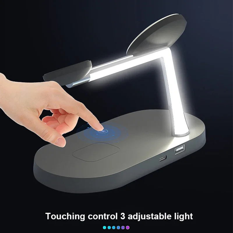 

Универсальное беспроводное зарядное устройство 4 в 1, 15 Вт, для Iphone 12, 13, 14 Plus Pro Max, станция быстрой зарядки для Airpods, Apple Watch 6, 5, 4, 3, 2, 1