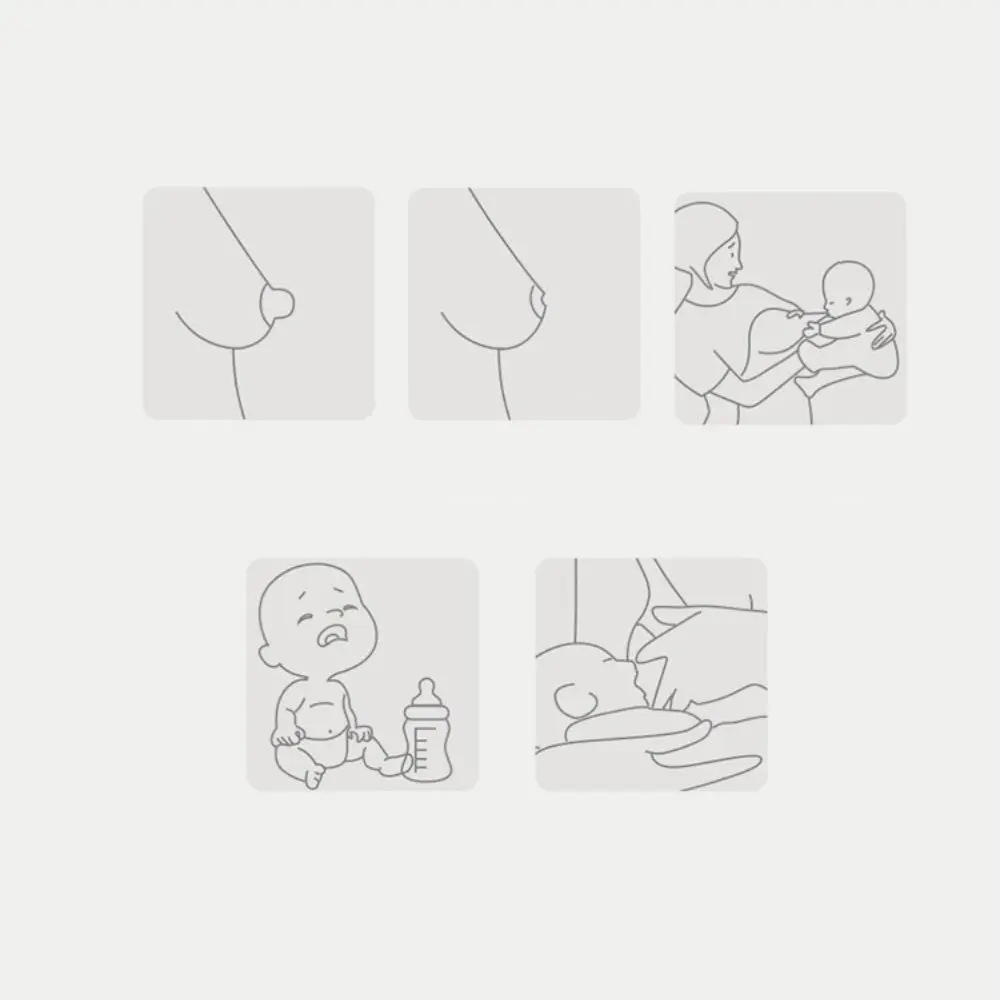 ป้องกันการกัดกลศาสตร์เกลียว Cross-milk Hole ผู้หญิง Milk Extractor หัวนม Protector Feeding Breast Pad ให้นมบุตรโล่