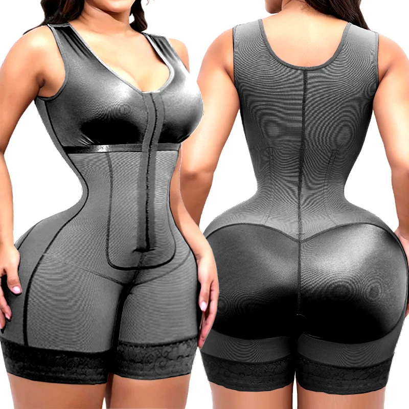 

AfruliA Fajas Colombianas Moldeadoras Full Body Shaper Slim Waist Trainer BBL Short Bodysuits Shapewear Corrective Girdle Corset