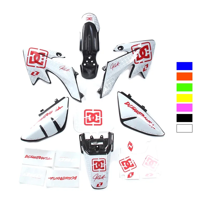 Zestaw owiewek motocyklowych Zestaw plastikowych karoserii + 3-metrowy zestaw naklejek z grafiką do motocykli HONDA XR50 CRF50 50/70/90/110/125CC Pit Dirt Bikes