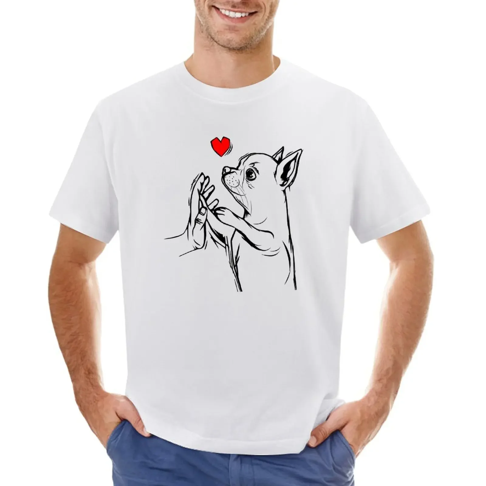 Chihuahua Love Cute Dog Mom Funny Girls Gift T-shirt plus sizes customizeds tops men clothings