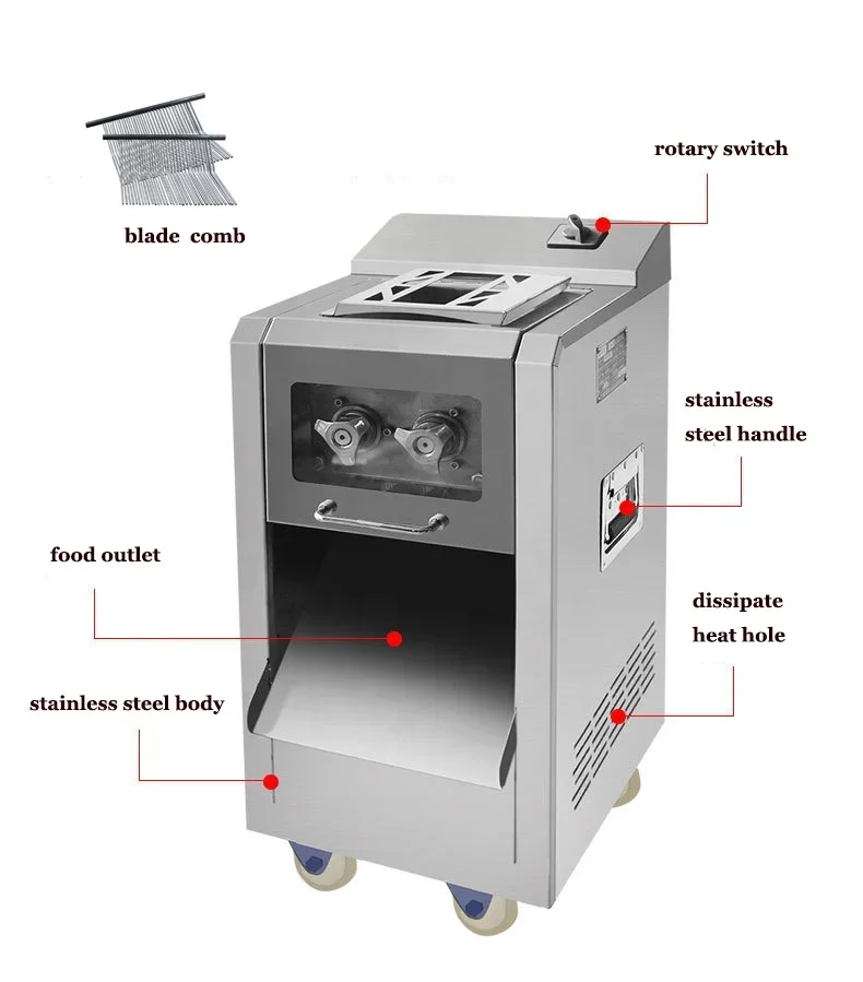Commercial stainless steel meat cutter, meat miner, steak beef cutter